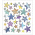 Sticker, Blatt 15x16,5 cm,  33 Stck, Sterne, 1Bl. [HOB-29086]