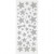 Glitzer-Sticker, Blatt 10x24 cm, ca. 110 Stck, Silber, Sterne, 2Bl. [HOB-29111]