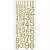 Stickers, Blatt 10x24 cm, Gold, Zahlen, 1Bl. [HOB-29155]