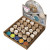 Holzstempel im Display, D: 30 mm, H 35 mm, Thank you, 1Set [HOB-32330]