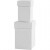 Square boxes, size 4.5+6 cm, H: 7+9 cm, 2 pcs, white [HOB-504324]