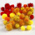 Pompons, D: 15+20 mm, Gelb, Orange, Rot, 48sort. [HOB-51882]