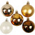 Weihnachtsbaumkugeln, D: 6 cm, Goldtöne, 20Stck. [HOB-52158]