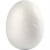 Styropor-Eier, H 3,7 cm, Weiß, Styropor, 10Stck. [HOB-543261]