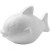 Fisch, H 8 cm, L 12 cm, Weiß, Styropor, 25Stck. [HOB-54335]