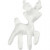 Styropor-Rentier, H 11,5 cm, Weiß, 5Stck. [HOB-54341]