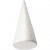 Kegel, H 25 cm, D: 10 cm, Weiß, Styropor, 1Stck [HOB-54367]