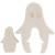 2in1 - Holzfigur, Gespenster, H 6+11,5 cm, B 4+9 cm, Sperrholz, 1Set, Tiefe 1,2 cm [HOB-56155]
