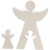 2in1 - Holzfigur, Engel, H 4,5+11,5 cm, B 3+8 cm, Sperrholz, 1Set, Tiefe 1,2 cm [HOB-56157]