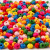 Holzperlen Mix, D: 4 mm, Lochgröße 1-1,5 mm, Sortierte Farben, 15g, ca. 75 sort. [HOB-571070]