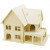 3D-Holzpuzzle, Haus mit Veranda, Größe 22,5x16x17,5 , Sperrholz, 1Stck [HOB-57876]