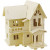3D-Holzpuzzle, Haus mit Balkon, Größe 15,8x17,5x19,5 , Sperrholz, 1Stck [HOB-57877]