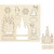 Zusammensteckbare Holzfiguren, Kirche, Weihnachtsbäume, Hirsche, L 15,5 cm, B 17,5 cm, Sperrholz, 1Pck., Stärke: 3 mm [HOB-57883]