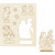 Zusammensteckbare Holzfiguren, Hasen und Blumen, L 20 cm, B 17 cm, Sperrholz, 1Pck., Stärke: 3 mm [HOB-57890]