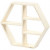 Holzregal, Sechseck, H 25 cm, B 28,5 cm, Sperrholz, 1Stck, Tiefe 5 cm [HOB-57898]