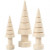Holz-Tannenbaum - Sortiment, H 5+6+7 cm, D: 14+18+22 mm, Pappel, 3Stck. [HOB-57928]