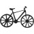 Stanzfigur aus Pappe, Schwarz, Größe 77x48 mm, Fahrrad, 10Stck. [HOB-586039]
