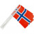 Partyflagge, Größe 20x25 cm, Norwegen, 10Stck. [HOB-59130]