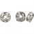 Strasssteinrondelle, D: 6 mm, Lochgröße 1,2 mm, Versilbert, 50Stck. [HOB-601651]