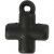 Kreuz, Größe 10x10 mm, Lochgröße 1,5 mm, Schwarz, 4Stck. [HOB-60587]