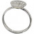 Fingerring mit Siebplatte, D: 17-20 mm, Versilbert, 3Stck. [HOB-613151]