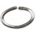 Biegering oval, Stärke: 0,7 mm, Innenmaße 2,5x4 mm, Versilbert, 50Stck. [HOB-613750]