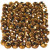 Glasschliffperlen, Größe 3x4 mm, Lochgröße 0,8 mm, Bronze metallic, 100Stck. [HOB-61691]