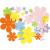 Moosgummi-Blumen, Größe 10-60 mm, Stärke: 2 mm, Sortierte Farben, Blumen, 100sort. [HOB-79020]