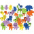 Moosgummifiguren, Größe 25-45 mm, Stärke: 2 mm, bedruckte Tiere, 90sort. [HOB-790640]