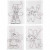 Plastik-Schrumpffolien mit Motiv, Blatt 10,5x14,5 cm, Matt transparent, Kinder und Tiere, 4Bl. [HOB-79073]