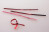 Verschluss-Streifen 15,2x0,4cm Rot metallisch Kunststoff (1.000 Stück) [TT6MR]
