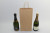 Papiertragetaschen für Flaschen Braun 18x8x39cm + Bodenplatte Kraft 110 g/m (50 Stück) [PAWF1839]