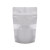 Standbodenbeutel Reispapier Silber 10,2x6x15,2cm | 57 Gramm mit Fenster (100 Stück) [ZBGR2S]