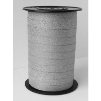 Kräuselband Lido Glitzer Silber 10mm x 100 meter (1 Rolle) [HV-LID10SI]