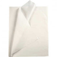 Seidenpapier, Blatt 50x70 cm,  14 g, Weiß, 10Bl. [HOB-200881]