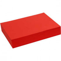 Farbiges Papier, A4 210x297 mm,  80 g, Rot, 500Bl. [HOB-20410]
