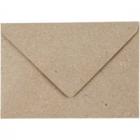Recycling Umschläge, C7 7,8x11,5 cm,  120 g, Natur, 50Stck. [HOB-20531]