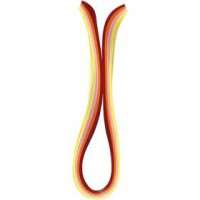 Quillingstreifen, B 5 mm, L 78 cm, Gelb, Orange, Pink, Rot, 100Stck., 120 g [HOB-20795]