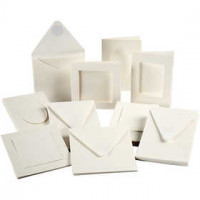 Passepartout-Karten, Größe 12,5x12,5 cm, Größe 10,5x15 cm, Off-white, 50Sets [HOB-21080]