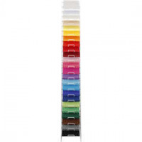 Farbkarton mit Display-Ständer, A4 210x297 mm, H 1700 mm, Sortierte Farben, Mit Display - 24 Fächer, 24x100Bl., Tiefe 540 mm [HOB-214173]