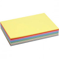Farbkarton, A4 210x297 mm,  180 g, Sortierte Farben, 30Bl. sort. [HOB-214240]