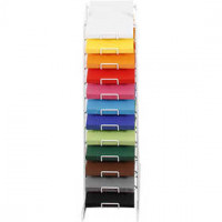 Farbkarton mit Display-Ständer, A4 210x297 mm, H 900 mm, Sortierte Farben, Mit Display - 12 Fächer, 12x100Bl. [HOB-214273]