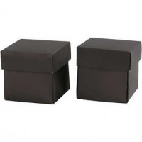 Faltschachtel, Größe 5,5x5,5 cm,  250 g, Schwarz, 10Stck. [HOB-233002]