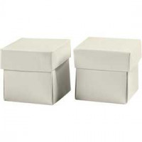 Faltschachtel, Größe 5,5x5,5 cm,  250 g, Creme, 10Stck. [HOB-233021]