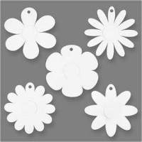 Blumen, D: 20 cm,  400 g, Weiß, 15Stck. [HOB-233130]