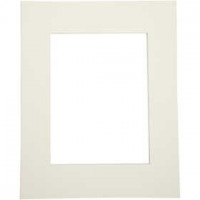 Passepartout-Rahmen, Größe 24x30 cm, Bildausschnitt: 15x20 cm, Off-white, 5Stck., 500 g [HOB-234081]