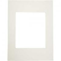 Passepartout-Rahmen, Größe 30x40 cm, Bildausschnitt: 20x24 cm, Off-white, 5Stck., 500 g [HOB-234091]