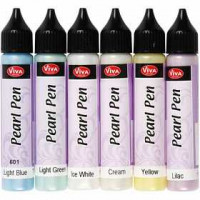 Pearl Pen-Sortiment , Perlmuttfarben, 6x25ml [HOB-25212]