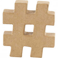 Nummern-Symbol / Hashtag, #, H 10 cm, Stärke: 1,7 cm, 1Stck [HOB-26591]
