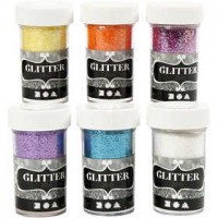 Deko-Glitter, Sortiment, Sortierte Farben, 6x20g [HOB-28426]